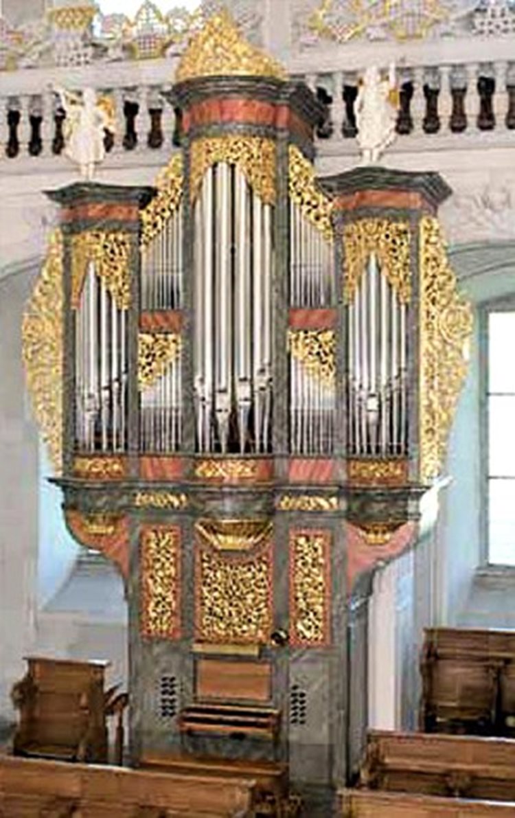 Disentis CH, Benediktinerabtei Stiftskirche (Chororgel)